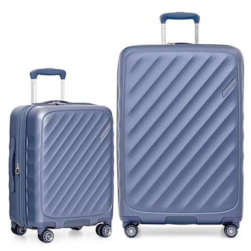 Traveler's Choice Elm 2PC Hardside Spinner Luggage Set - Matte Navy - color: Matte Navy, size: 2-Piece Set