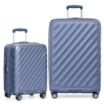 Traveler's Choice Elm 2PC Hardside Spinner Luggage Set - Matte Navy - color: Matte Navy, size: 2-Piece Set