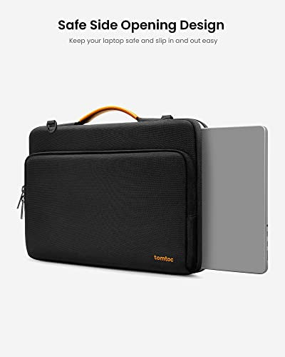 tomtoc 360° Protective Laptop Shoulder Bag for 15.6" HP ASUS Dell Laptops - color: Black, size: 15.6-inch