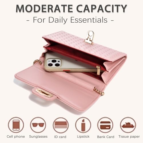 Small Crossbody Bag Sling Bag, Phone Holder for Women - color: K Pink