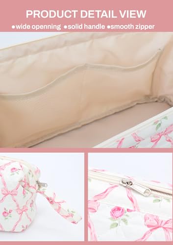 TeeYee Hair Tools 다이슨 에어랩 퀼트 세면도구 가방용 여행 가방, 핑크보우-보헤미안 - color: 핑크보우-보헤미안