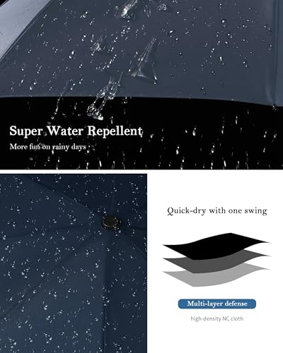 Compact Travel Umbrella, Windproof Auto Open & Close, Lightweight Design | Compact Travel Umbrella, Windproof Auto Open & Close, Lightweight Design - color: BLUE