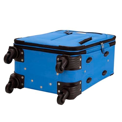 Rockland Pasadena Expandable Spinner Carry-on 19", Blue - color: Blue
