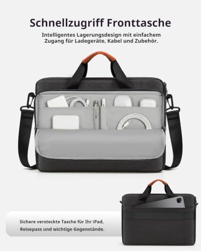 bagasin 17 17.3 18 inch Laptop Bag Carrying Case with Edge Protection - color: Black, size: 17.3