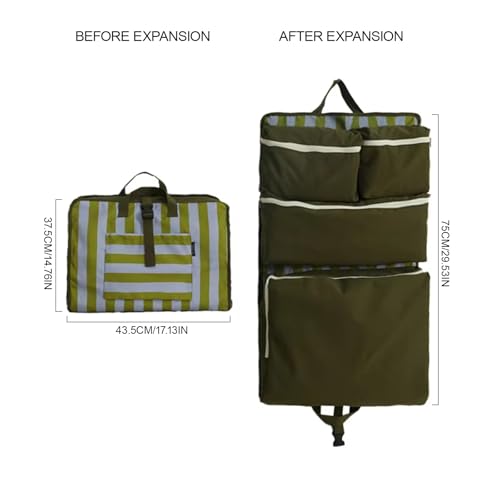 4-in-1 Hanging Travel Suitcase Organizers for Travel Accessories Essentials - color: Light Blue Green