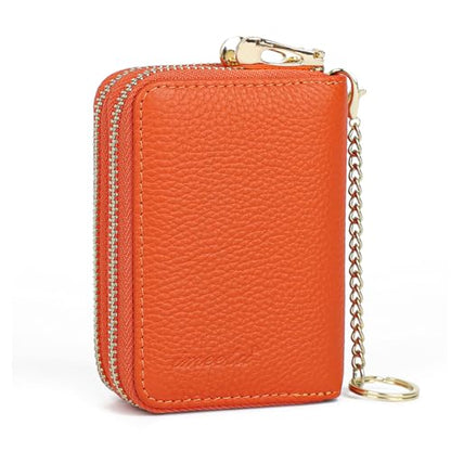 imeetu Rfid Credit Card Holder, Businese Card Case, Wallet for Women Men - color: Max - Orange