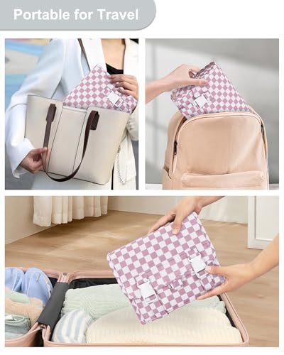 Relavel Hanging Toiletry Bag (02 Checkboard Purple, Small) - color: 02 Checkboard Purple, size: Small