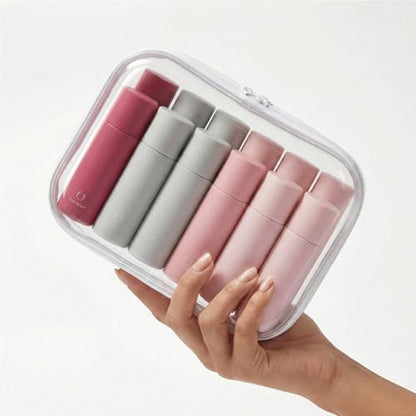 Clear Hard Shell Zipper Organizer Cases, 2 Pack - color: White