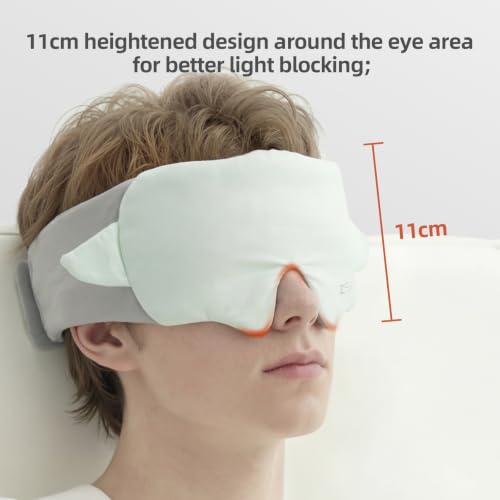 Mint Green Sheep Sleep Mask Breathable Blackout Eye Mask for Rest - color: Green