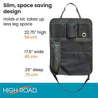 High Road Seatback 자동차 보관 정리함 및 시트 프로텍터, 포켓 7개 포함