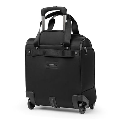 Travelpro Crew Classic Softside 기내용 언더시트 백, 블랙., Crew 클래식 경량 소프트사이드 롤링 언더시트 휴대용 가방 - color: 블랙.
