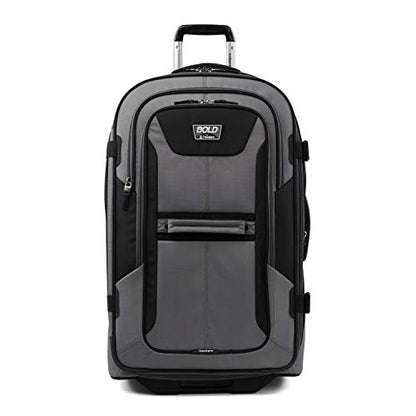 Travelpro Bold Softside Checked Rollaboard, Grey/Black, 28-Inch - color: Grey/Black, size: Checked-Large 28-Inch