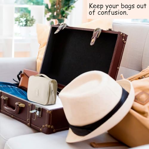 Hanging Toiletry Bag Travel Waterproof Makeup Organizer for Women(Beige) - color: Beige