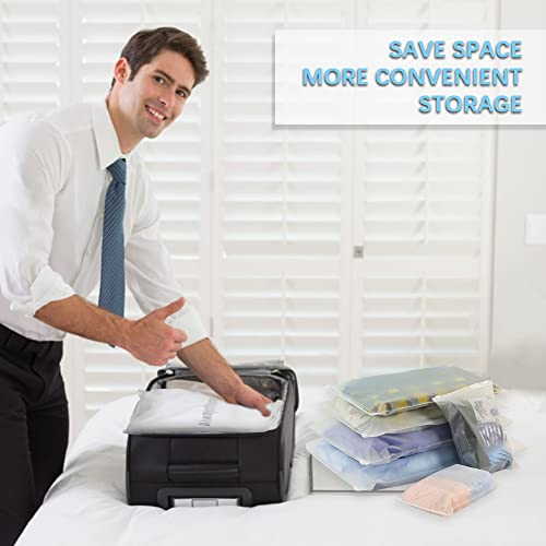 30PCS Frosted Travel Storage Bags for Clothes with Zip-Lock Seal, 5 Sizes