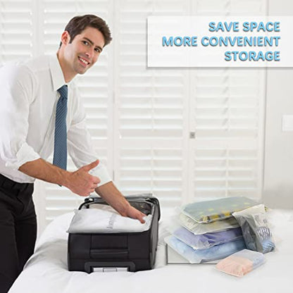 30PCS Frosted Travel Storage Bags for Clothes with Zip-Lock Seal, 5 Sizes
