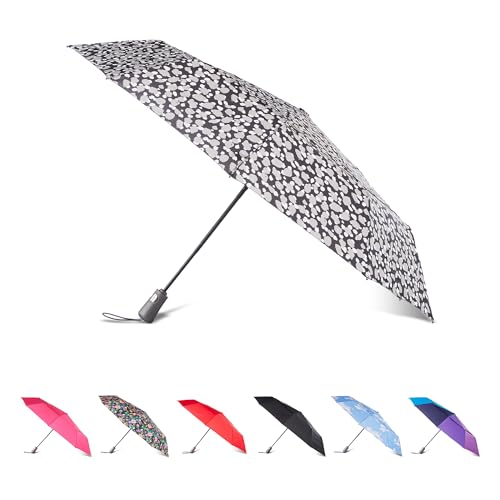 Totes Auto Open/Close Windproof Ultimate Compact Umbrella with UV and Water Repellent Protection - color: Animal Marking, size: 43" Canopy