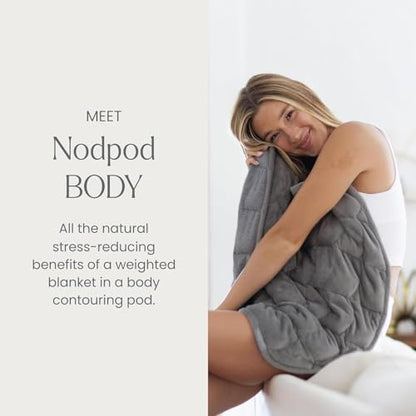 nodpod Body 6.5lb Patented Compact Weighted Blanket - color: Elephant Gray
