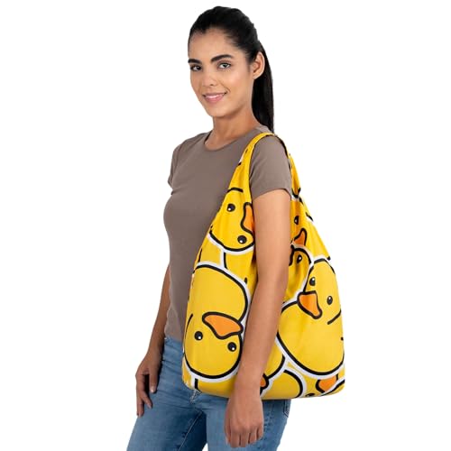 Nanobag Standard 19L Tote Foldable Packable Reusable Grocery Shopping Bag - color: Duck Overload