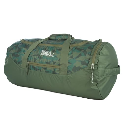 Eddie Bauer Stowaway Packable Duffel Bag| Travel | Foldable | Lightweight | Durable | Ripstop Polyester | 23" Length | 45L Capacity - Sprig Green - color: Sprig