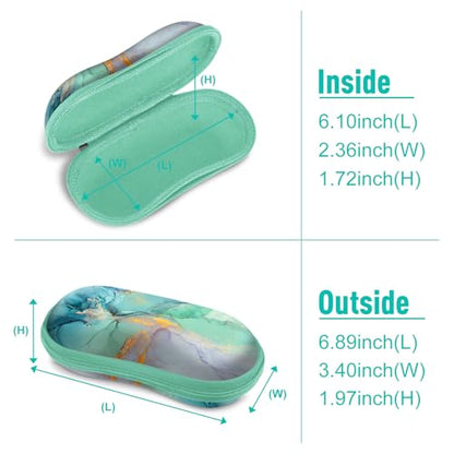FINTIE Sunglasses Case, Hard EVA Shell Shockproof Sport Glasses Case - color: Z-emerald Marble