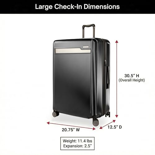 Ricardo Beverly Hills Brentwood Hardside Luggage Collection – Expandable Suitcases with Wheels and TSA Lock, 29" Large Check-in, Onyx - color: Onyx, size: Check-In Large 29-Inch