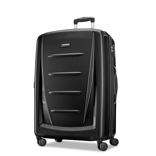 Samsonite Winfield 2 Hardside Expandable Luggage with Spinner Wheels, Brushed Anthracite, Checked-Large 28-Inch - color: Brushed Anthracite, size: Checked-Large Spinner