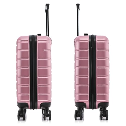InUSA TREND 20-Inch Carry-On Hardside Spinner Luggage Lightweight Rose Gold - color: Rose Gold, size: 20 Inch