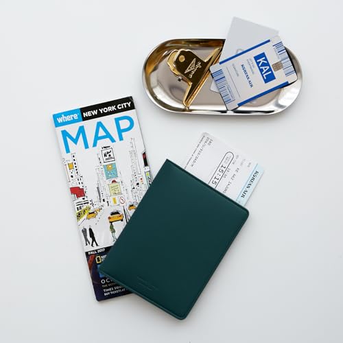 carrotez Premium RFID Blocking Leather Passport Cover – Dark Green - color: Dark Green