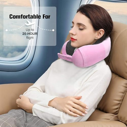 Cirorld Neck Pillow for Traveling, Travel Pillows for Airplanes Sakura Pink - color: Sakura Pink