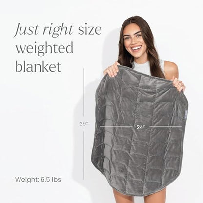 nodpod Body 6.5lb Patented Compact Weighted Blanket - color: Elephant Gray