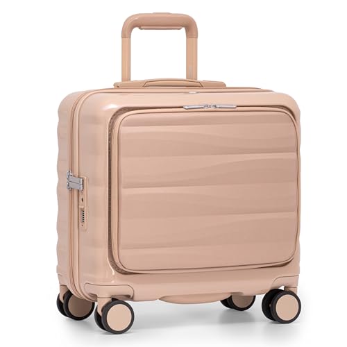 Traveler's Choice Edinburgh II Hardside Luggage with Spinner Wheels, TSA Lock, Sand 16-Inch Mini - color: Sand, size: 16-Inch Mini