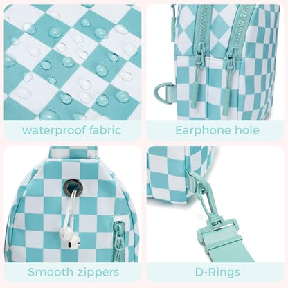 FODOKO Small Sling Bag for Women Adjustable Crossbody Bag with,Water-Resistant Lightweight Fanny Pack for Travel,Hiking : Clothing, Shoes & Jewelry - color: Ice Blue