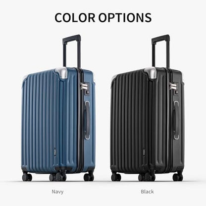 LEVEL8 Grace Luggage, 28 Inch Hardside Suitcase, Abs+Pc Harshell Spinner Luggage with Tsa Lock, Spinner Wheels, Black, 28 Inch - color: Black, size: 28 Inch