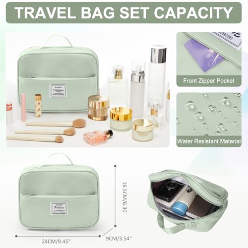 Gym Bag Womens with Shoes Compartment Travel Duffel Bag Grass Green - color: B18-Grass Green+Toiletry Bag