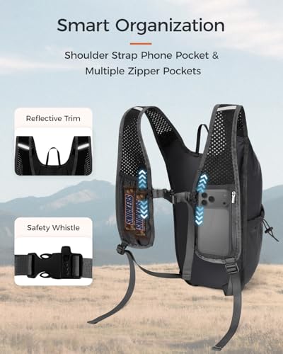 ECOHUB Small Hiking Daypacks Men 15L Lightweight Backpack for Travel Grey - color: Grey