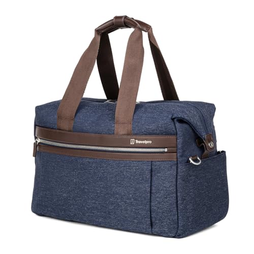 Travelpro Platinum Elite Carry on Soft Travel Underseat Tote Bag, Weekender, Overnight, Men and Women,16.5 Inch - color: True Navy Blue