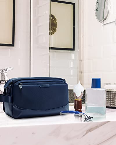 BAGSMART Large Travel Toiletry Bag for Men, Water-resistant, Nvay Blue - color: Nvay Blue