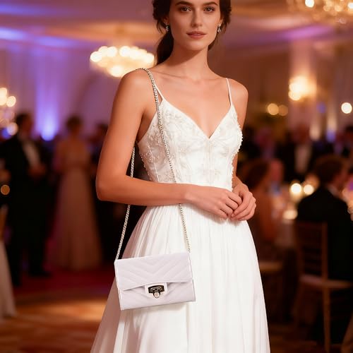 Small Crossbody Bag Sling Bag, Phone Holder for Women - color: Beige White
