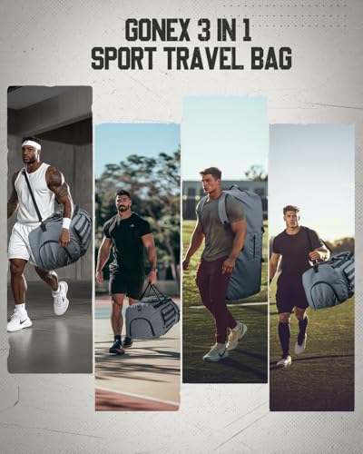Gonex 130L Extra Large Duffel Bag, Convertible Travel Duffle - color: Grey, size: 130L