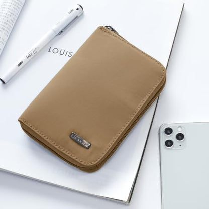 Travelon RFID Blocking Passport Zip Wallet - color: Latte