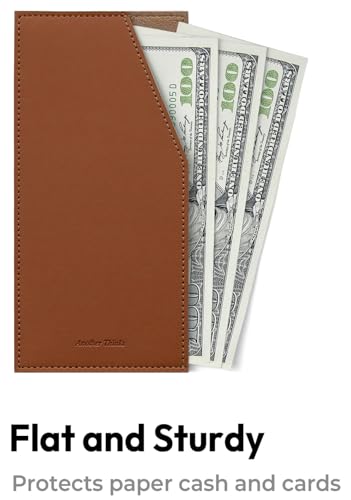 carrotez PU Leather Card and Cash Envelope for Travel and Budgeting - Brown - color: Brown