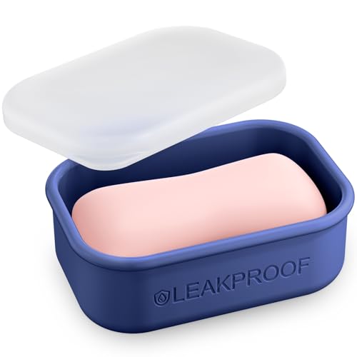 Quatish Compact Leakproof Travel Soap Case, Bar Soap Holder Travel, Blue - color: Blue, size: Regular