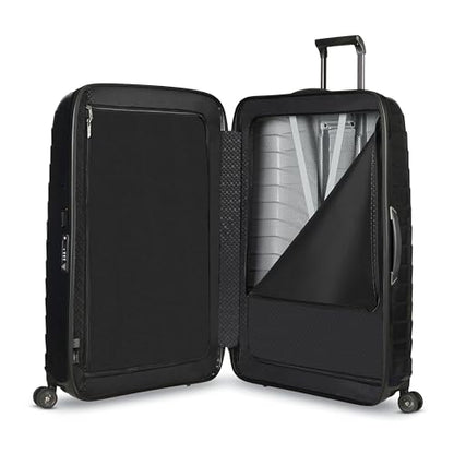 Samsonite Proxis X-Large Hardside Luggage with Dual Spinner Wheels - Innovative Roxkin™ Lightweight Shell With Ultimate Durability- Includes TSA Lock, Ergonomic Telescoping Handle - Black - color: Black, size: X Large Spinner