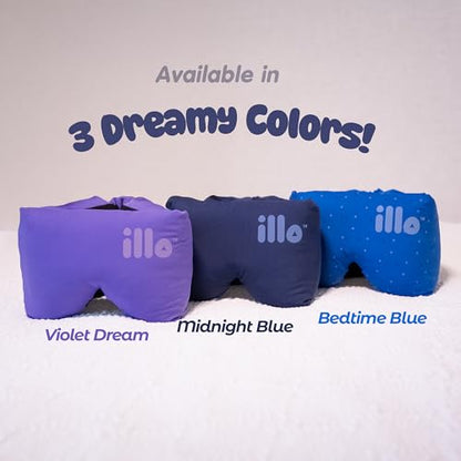 illo Sleep Mask - Thick 360 Fluffy Full Head Blocks Light & Muffles Sound - color: Bedtime Blue