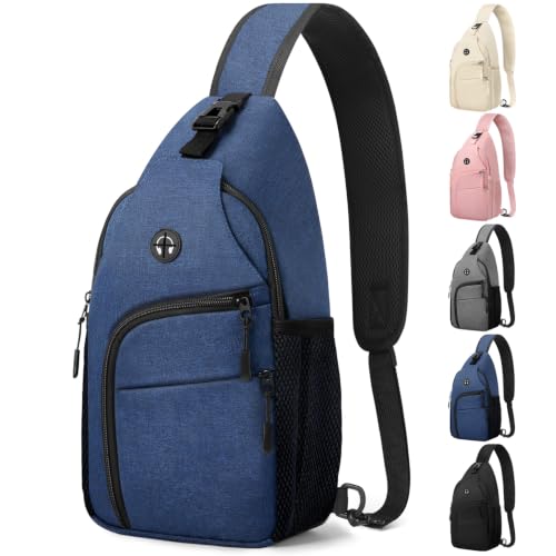 Pritent Crossbody Bags for Women Men Sling Bag Backpack Shoulder Bag - color: Blue, size: Medium