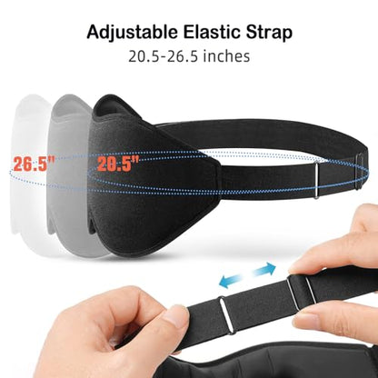 LitBear Sleep Mask for Side Sleeper Women Men, Eye Mask for Sleeping - color: Black