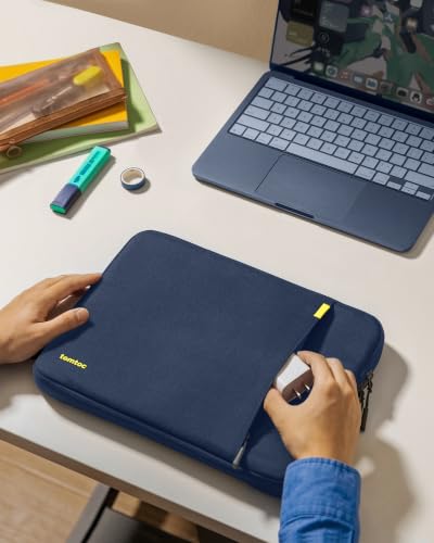 tomtoc 360° Protective Laptop Sleeve 13-inch MacBook Neo A3404 (2026) - color: Navy Blue, size: 13 Inch for New MacBook Neo