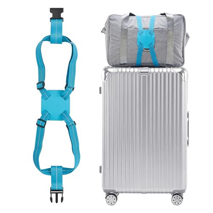 Travelkin Luggage Straps Bag Bungee for Suitcase Add a Bag TSA Approved - color: BLUE