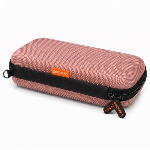Small Hard EVA Carrying Case, Universal Electronic Zipper Case Pouch Bag - color: Cinnamon Rose