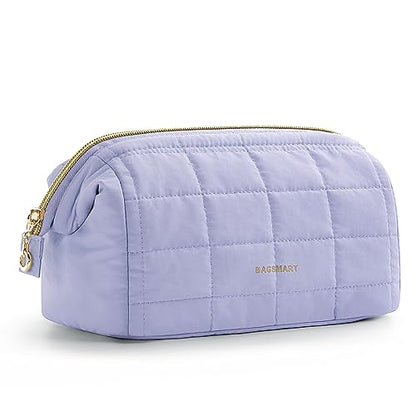 BAGSMART Makeup Bag Travel Toiletry Bag, Zipper Pouch, Lavender Purple - color: 18-Lavender Purple